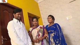 Pavitra Og Bargavi, Telugu-Søstre, Forfører Deres Ældre Chef Til En Hed Oplevelse